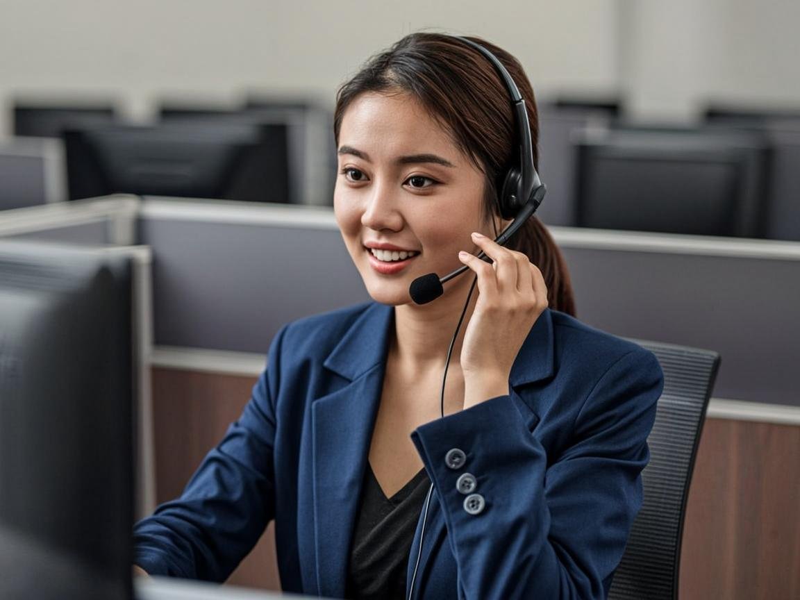 Friendly customer service representative